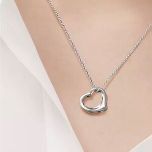 Tiffany Silver Open Heart Pendant